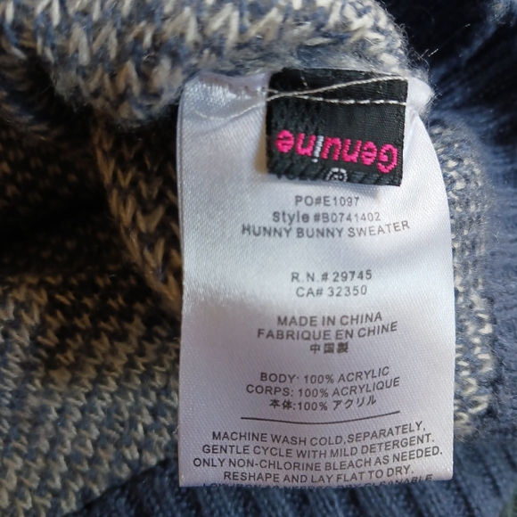 Blue/White Floral Volcom Cardigan | Size S - Picture 4 of 4